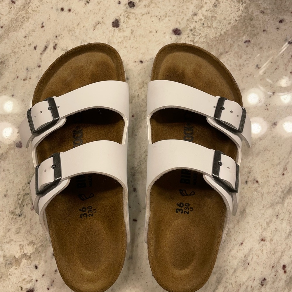 White Arizona Birkenstocks